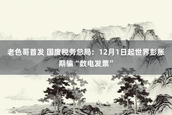 老色哥首发 国度税务总局：12月1日起世界彭胀期骗“数电发票”