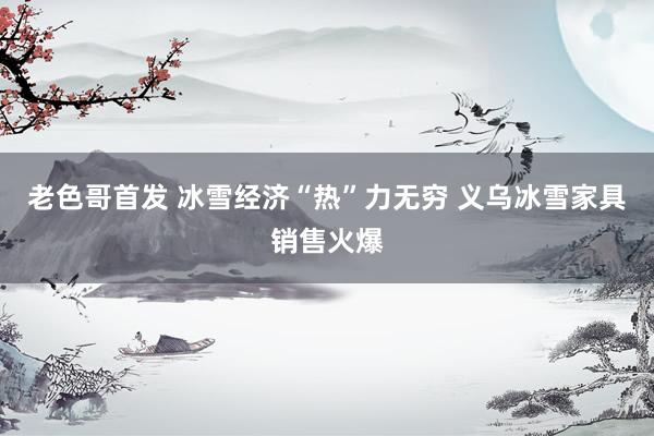 老色哥首发 冰雪经济“热”力无穷 义乌冰雪家具销售火爆
