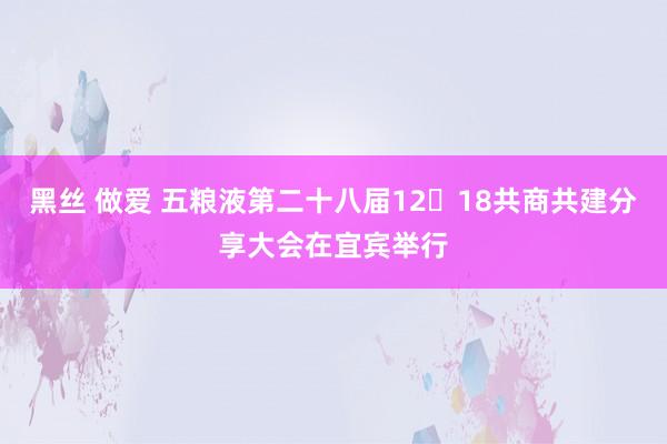 黑丝 做爱 五粮液第二十八届12・18共商共建分享大会在宜宾举行