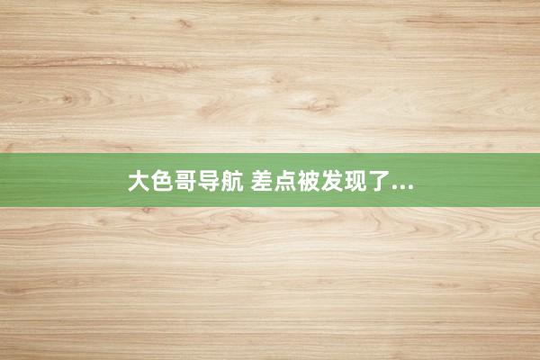 大色哥导航 差点被发现了...