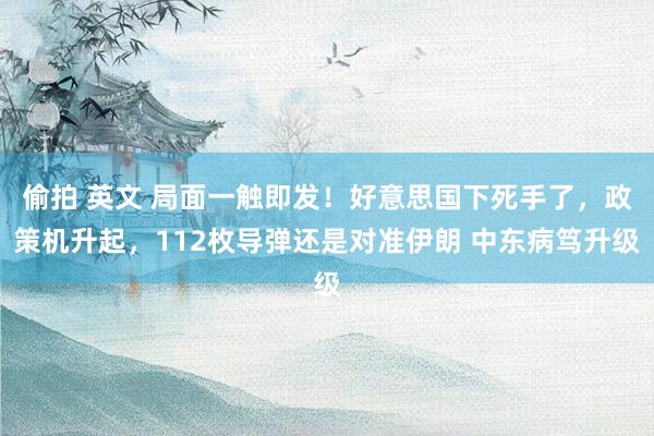 偷拍 英文 局面一触即发！好意思国下死手了，政策机升起，112枚导弹还是对准伊朗 中东病笃升级